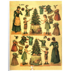 Kerst aankleedpopjes - 1900 - A4