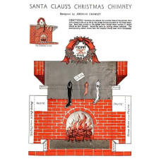 Kerst schoorsteenmantel - oude papieren bouwplaat