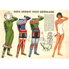 Aankleedpopje Groenland - 50er jaren - groot