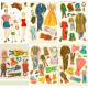 Amerikaanse familie - 50er jaren - papieren aankleedpopjes 