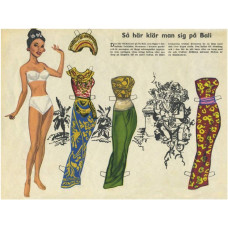 Aankleedpopje Bali - 1957 - groot