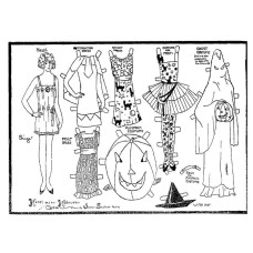Halloween kleur aankleedpopje "Hazel" - 1928
