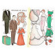 Jack & Jill bruidspaar aankleedpopjes - 1957 - groot
