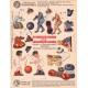 Schoeller breiwol aankleedpopjes - 30er jaren - overdruk