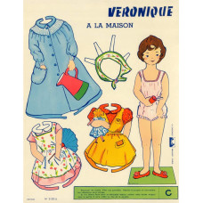 Aankleedpopje "Veronique thuis" - klein