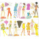 World of Barbie - papieren aankleedpopjes - 1971 - groot