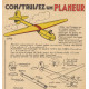 Zweefvliegtuig - oude papieren bouwplaat