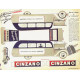 Cinzano autobus - oude papieren bouwplaat