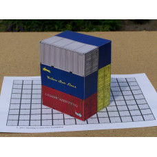 6 20 Voet containers in h0 (1:87) - set B