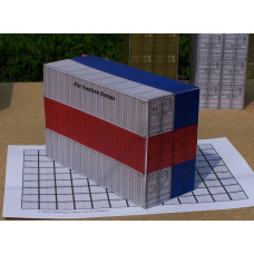 6 40 Voet containers in h0 (1:87) - set A