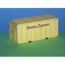 Gele 20 voet container OEL in h0 (1:87)