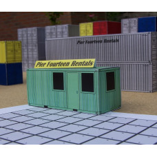 Mid-groene kantoorcontainer in h0 (1:87)