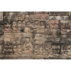 Cambodjaanse tempelwand A4