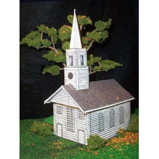 Amerikaans houten kerkje in h0 (1:87)