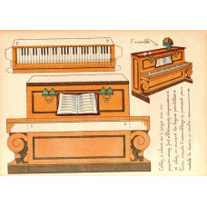 Piano in 1:18 - oude bouwplaat